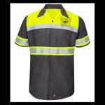 Hi-Visibility Colorblock Ripstop Short Sleeve Work Shirt - TALL Thumbnail