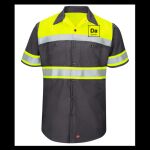 Hi-Visibility Colorblock Ripstop Short Sleeve Work Shirt - TALL Thumbnail