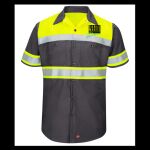 Hi-Visibility Colorblock Ripstop Short Sleeve Work Shirt - TALL Thumbnail