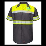 Hi-Visibility Colorblock Ripstop Short Sleeve Work Shirt - TALL Thumbnail