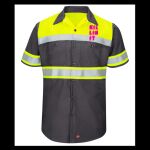 Hi-Visibility Colorblock Ripstop Short Sleeve Work Shirt - TALL Thumbnail