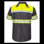 Hi-Visibility Colorblock Ripstop Short Sleeve Work Shirt - TALL Thumbnail