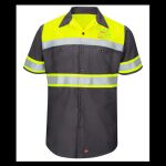 Hi-Visibility Colorblock Ripstop Short Sleeve Work Shirt - TALL Thumbnail