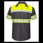 Hi-Visibility Colorblock Ripstop Short Sleeve Work Shirt - TALL Thumbnail
