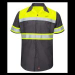 Hi-Visibility Colorblock Ripstop Short Sleeve Work Shirt - TALL Thumbnail