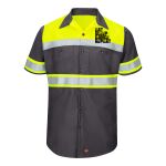 Hi-Visibility Colorblock Ripstop Short Sleeve Work Shirt Thumbnail