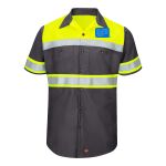 Hi-Visibility Colorblock Ripstop Short Sleeve Work Shirt Thumbnail