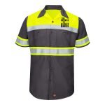 Hi-Visibility Colorblock Ripstop Short Sleeve Work Shirt Thumbnail