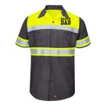 Hi-Visibility Colorblock Ripstop Short Sleeve Work Shirt Thumbnail