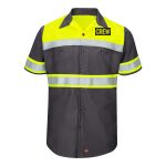 Hi-Visibility Colorblock Ripstop Short Sleeve Work Shirt Thumbnail