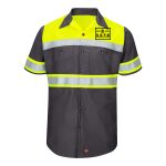 Hi-Visibility Colorblock Ripstop Short Sleeve Work Shirt Thumbnail