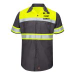 Hi-Visibility Colorblock Ripstop Short Sleeve Work Shirt Thumbnail