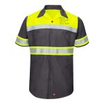 Hi-Visibility Colorblock Ripstop Short Sleeve Work Shirt Thumbnail