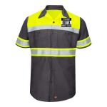 Hi-Visibility Colorblock Ripstop Short Sleeve Work Shirt Thumbnail
