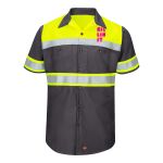 Hi-Visibility Colorblock Ripstop Short Sleeve Work Shirt Thumbnail