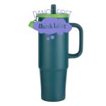 Kentia SS Travel Mug w/Silicone Straw & Charm Holder - 30oz Thumbnail