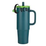 Kentia SS Travel Mug w/Silicone Straw & Charm Holder - 30oz Thumbnail