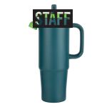 Kentia SS Travel Mug w/Silicone Straw & Charm Holder - 30oz Thumbnail